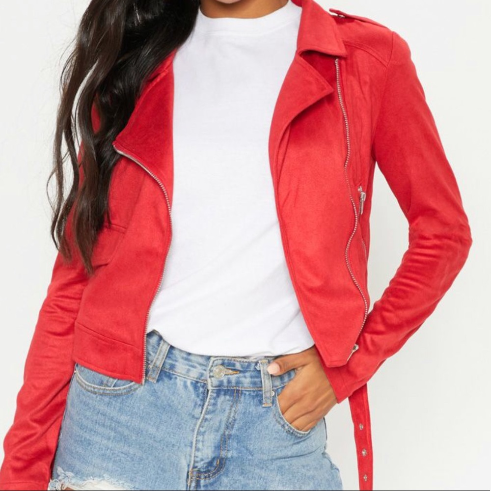 Red suede jacket